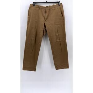 J.CREW Men's Tan 1450 Relaxed-Fit Straight Leg Stretch Chino Pant SZ 35Z30